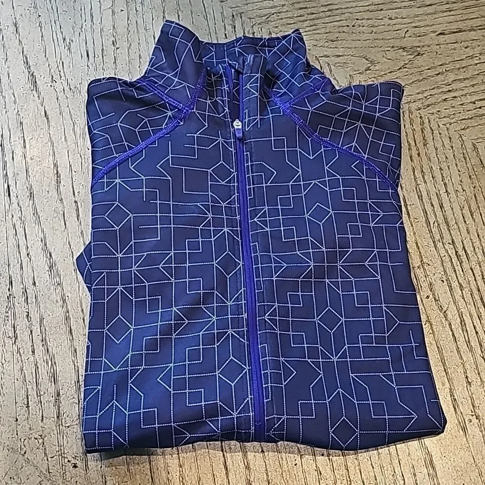Purple geo long sleeve pullover Nike size S